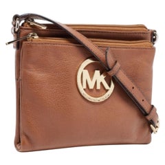 Borsa a tracolla in pelle marrone Michael Michael Kors