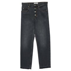 Isabel Marant Étoile Charcoal Grey Denim Distressed Garance Jeans S