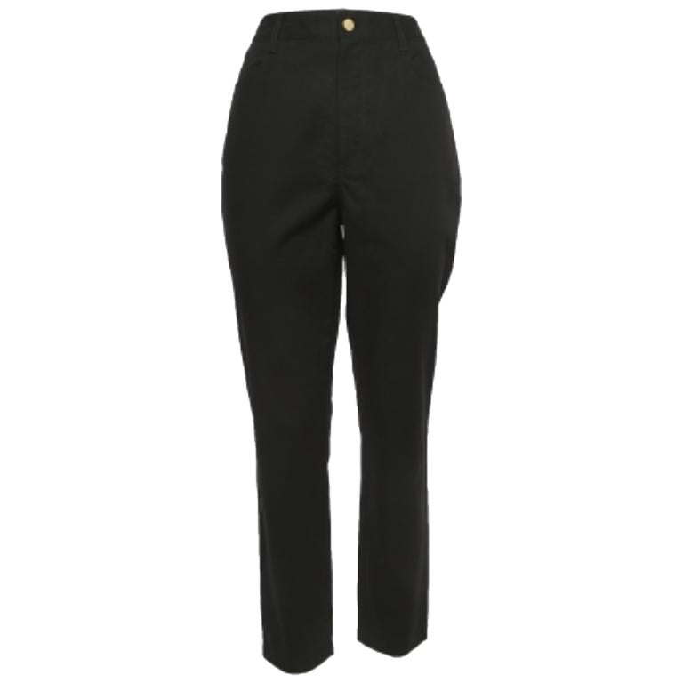 Diane von Furstenberg - Pantalone cropped in cotone nero M.