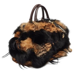 Gianfranco Ferre Cartera Marrón/Negra con Encanto de Piel