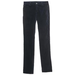 Vaqueros de terciopelo azul marino Emporio ARMANI S Cintura 26