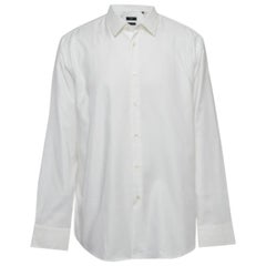 Boss By Hugo Boss White Textured Cotton Long Sleeve Shirt XXXL
