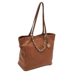 MICHAEL Michael Kors Brown Leather Chain Tote