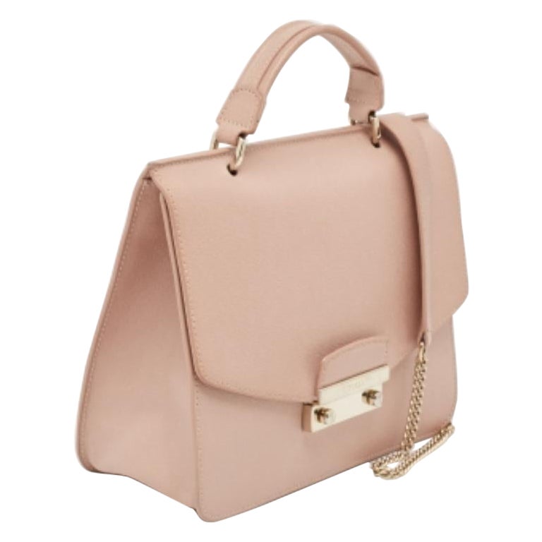 Furla Light Pink Leder Julia Top Handle Tasche