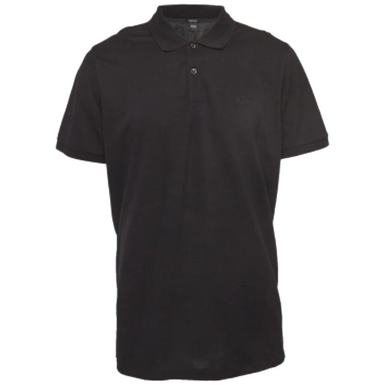 Boss By Hugo Boss - Maglietta Polo nera in cotone Pima XXL