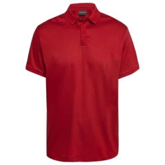 Maglietta Polo Emporio Armani in cotone rosso XXL