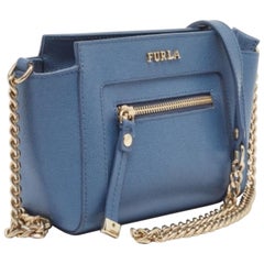 Furla Bolso Crossbody Mini Ginevra de piel azul