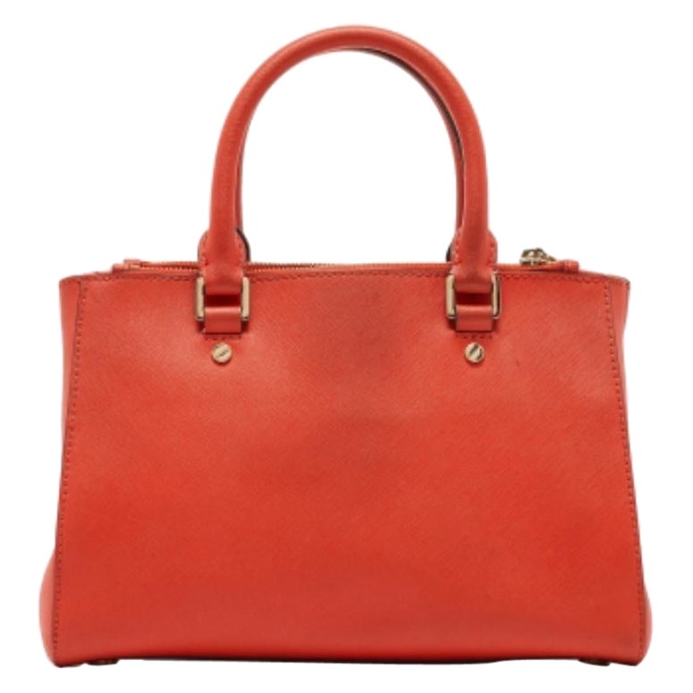 Michael Michael Kors Tote pequeño Sutton de piel roja