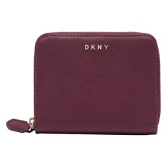 DKNY Portafoglio con zip Vela in pelle bordeaux