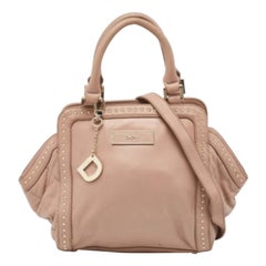 Cartera de piel con tachuelas DKNY Old Rose