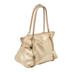 DKNY Gold Leather Metal Detail Tote