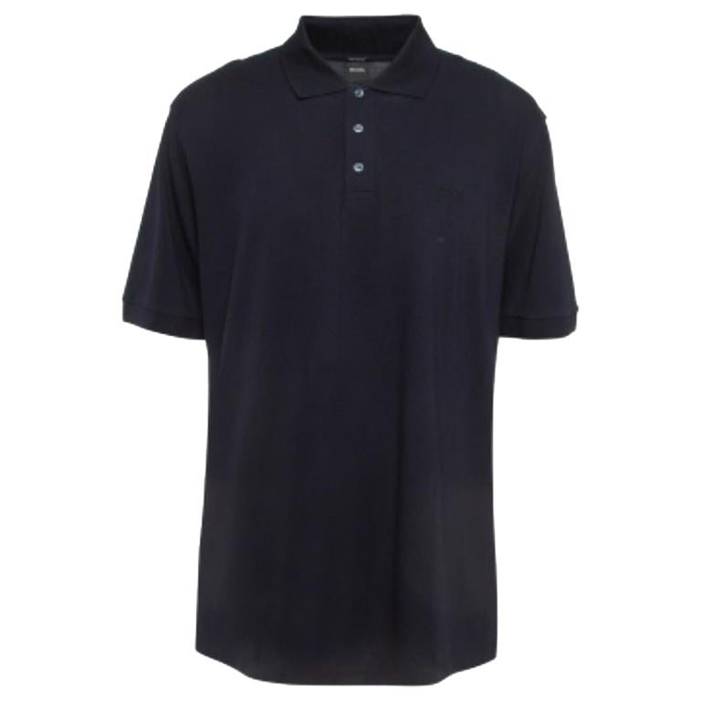 Boss By Hugo Boss T-Shirt Polo en coton pima noir 4XL en vente