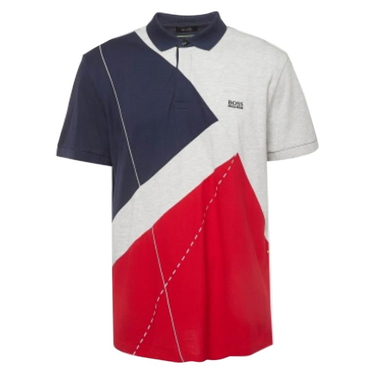 Boss By Hugo Boss T-Shirt Polo en coton pima à motifs colorés XXXL