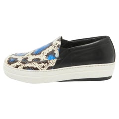 McQ by Alexander McQueen Tricolor Python Leder Slip On Sneakers Größe 41