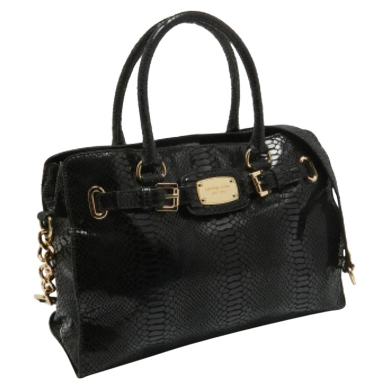 MICHAEL Michael Kors - Fourre-tout en daim à effet Phyton - East West Hamilton Hamilton - Noir