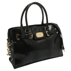 MICHAEL Michael Kors - Fourre-tout en daim à effet Phyton - East West Hamilton Hamilton - Noir
