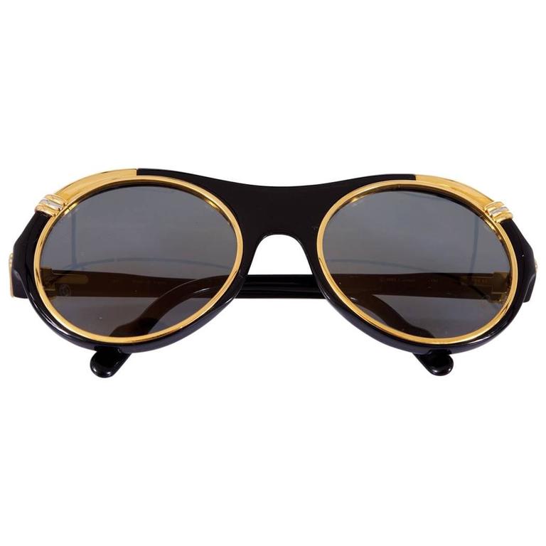 Deco Cartier Diabolo Sunglasses 1991 Collection, Ultra Rare at 1stDibs