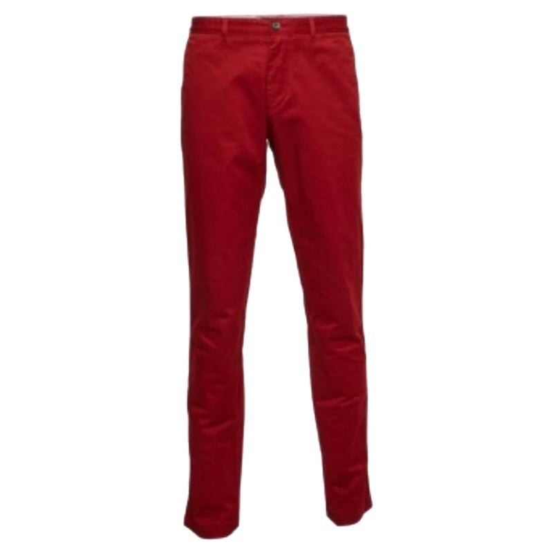 Boss By Hugo Boss Pantalón Regular de Algodón Rojo L en venta