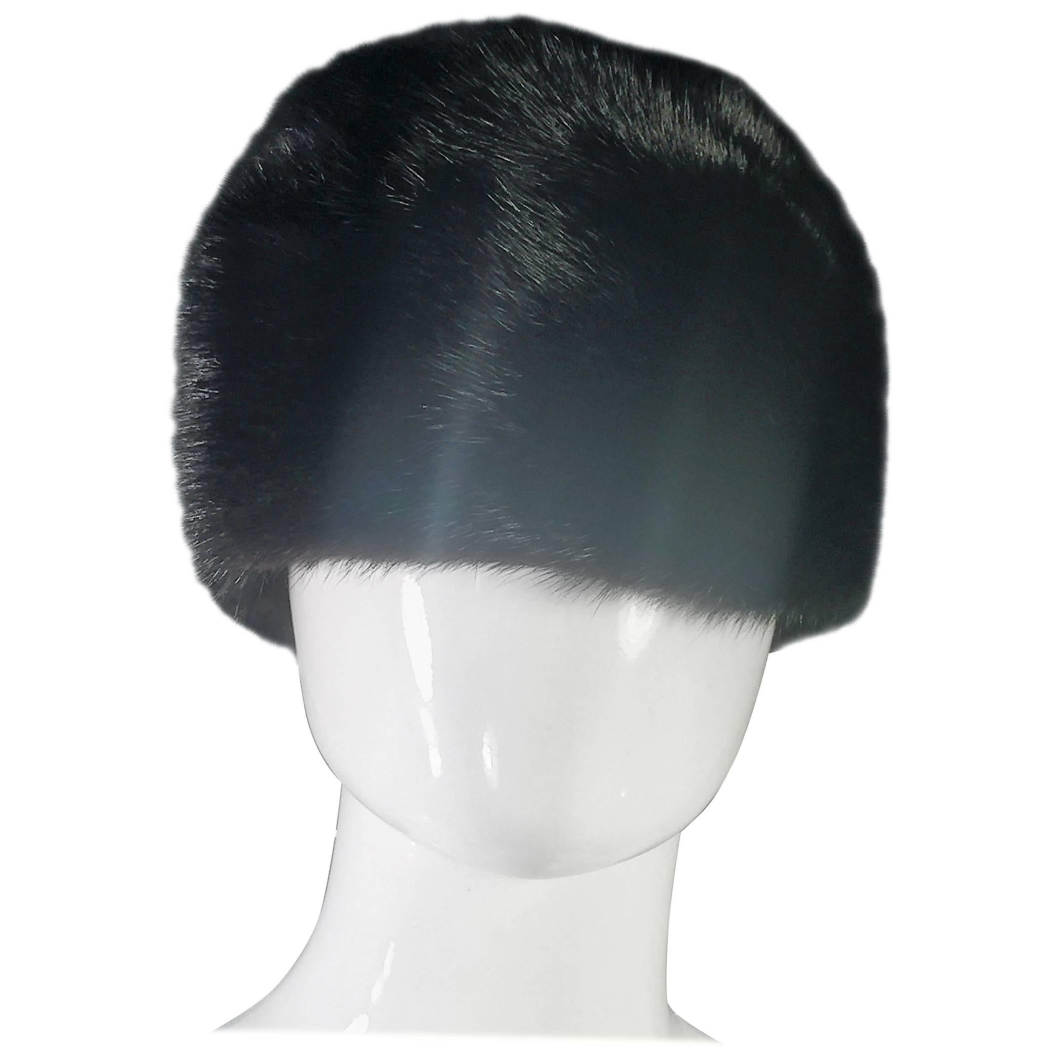 1950's Deep Brown Mink Hat For Sale