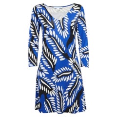 Diane von Furstenberg Vestido Kaden Jersey Estampado Azul M