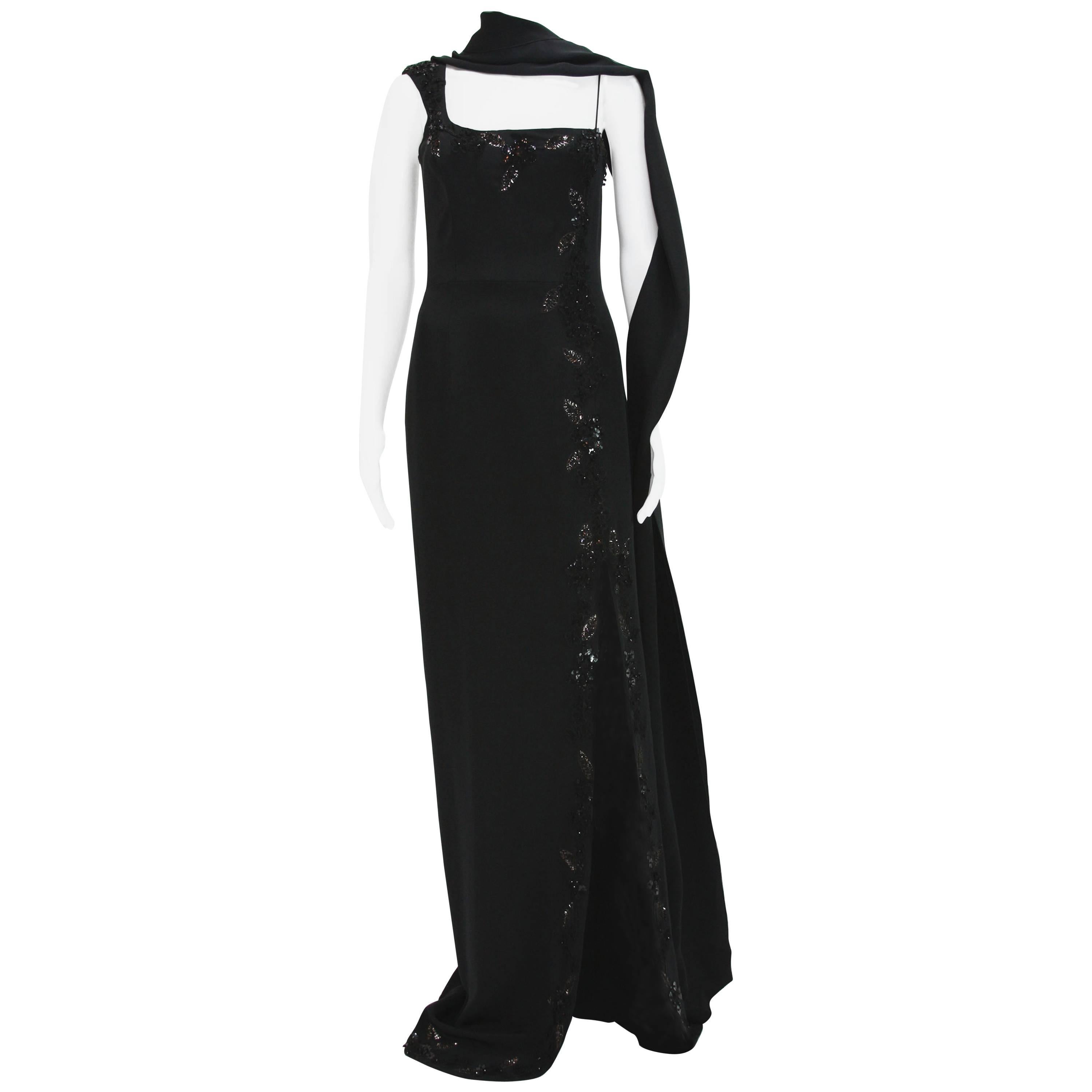 New $7500 L'WREN SCOTT S/S 2010 Represent Her *MADAME DU BARRY* Black Dress Gown