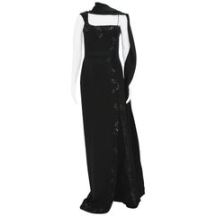 New $7500 L'WREN SCOTT S/S 2010 Represent Her *MADAME DU BARRY* Black Dress Gown