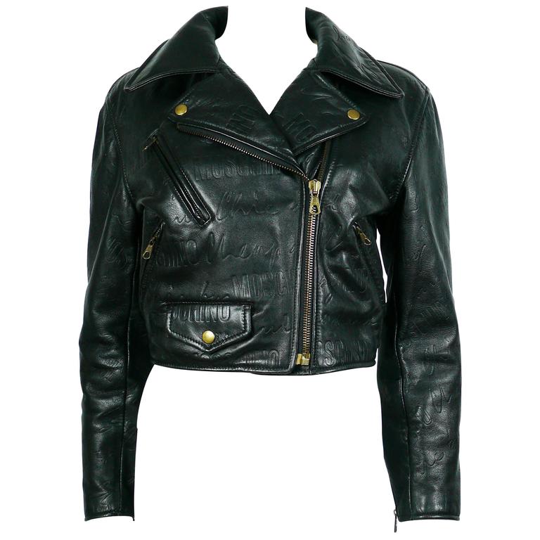 moschino leather jacket