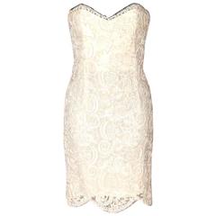 Chanel Strapless Dress - Ivory Lace - Excellent Condition 10