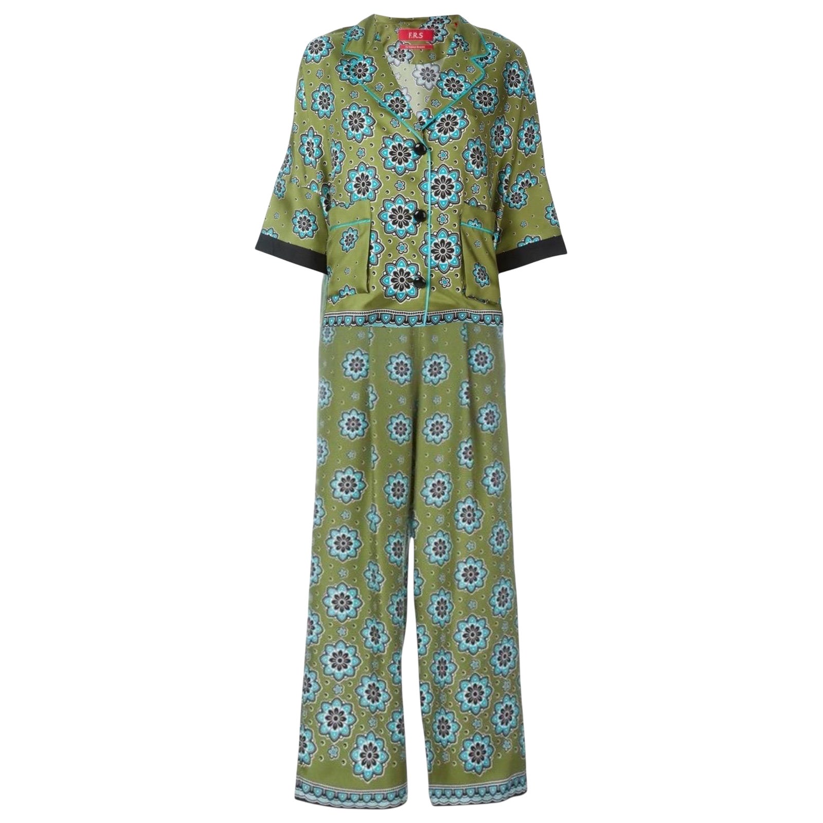 Non indossato F.R.S. For Restless Sleepers FRS Arabesque Palazzo Pants Suit S in vendita