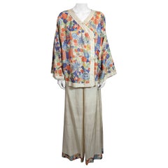 Pyjama de détente en soie Art déco, Japon, années 1920