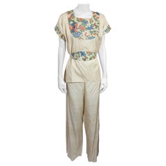 Art Deco Silk Lounging Pajamas, Japan