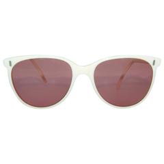 Vintage Calvin Klein Ivory Look Rose Colored Sunglasses