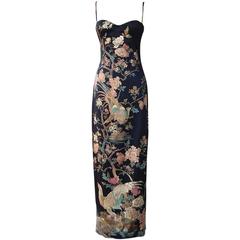 Roberto Cavalli Asian Inspired Silk Print Dress 9