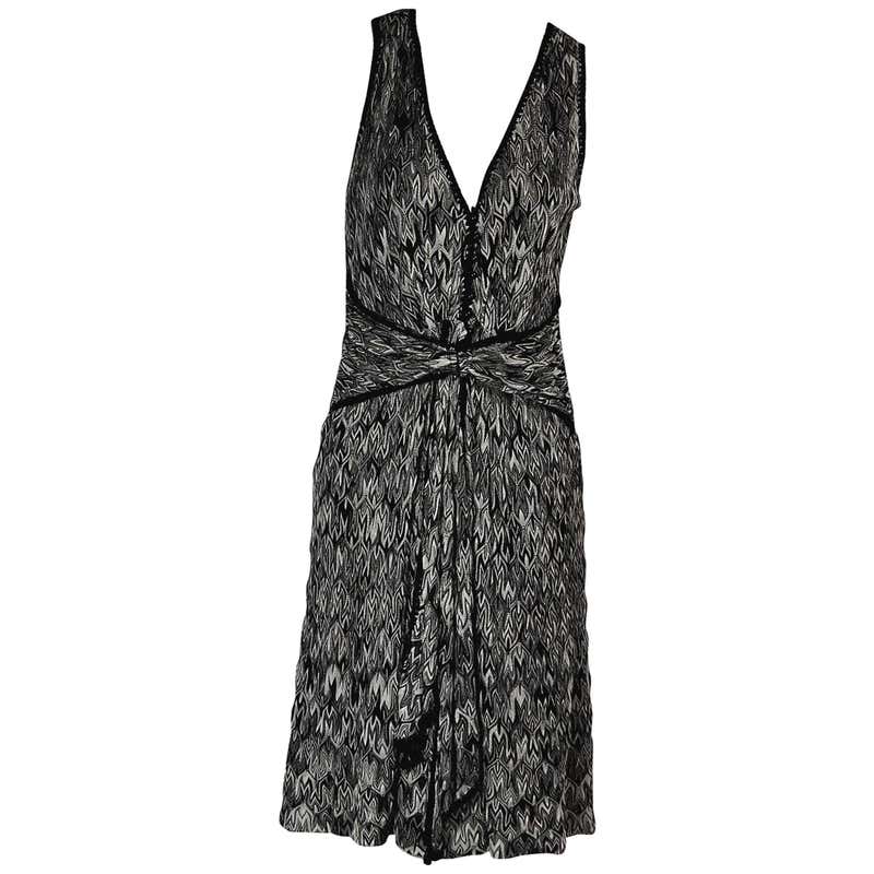 Black and White Missoni Knit Dress For Sale at 1stDibs