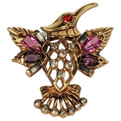 Charmante broche colibri Art déco