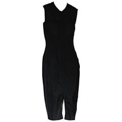 Black Yves Saint Laurent Silk Sheath Dress