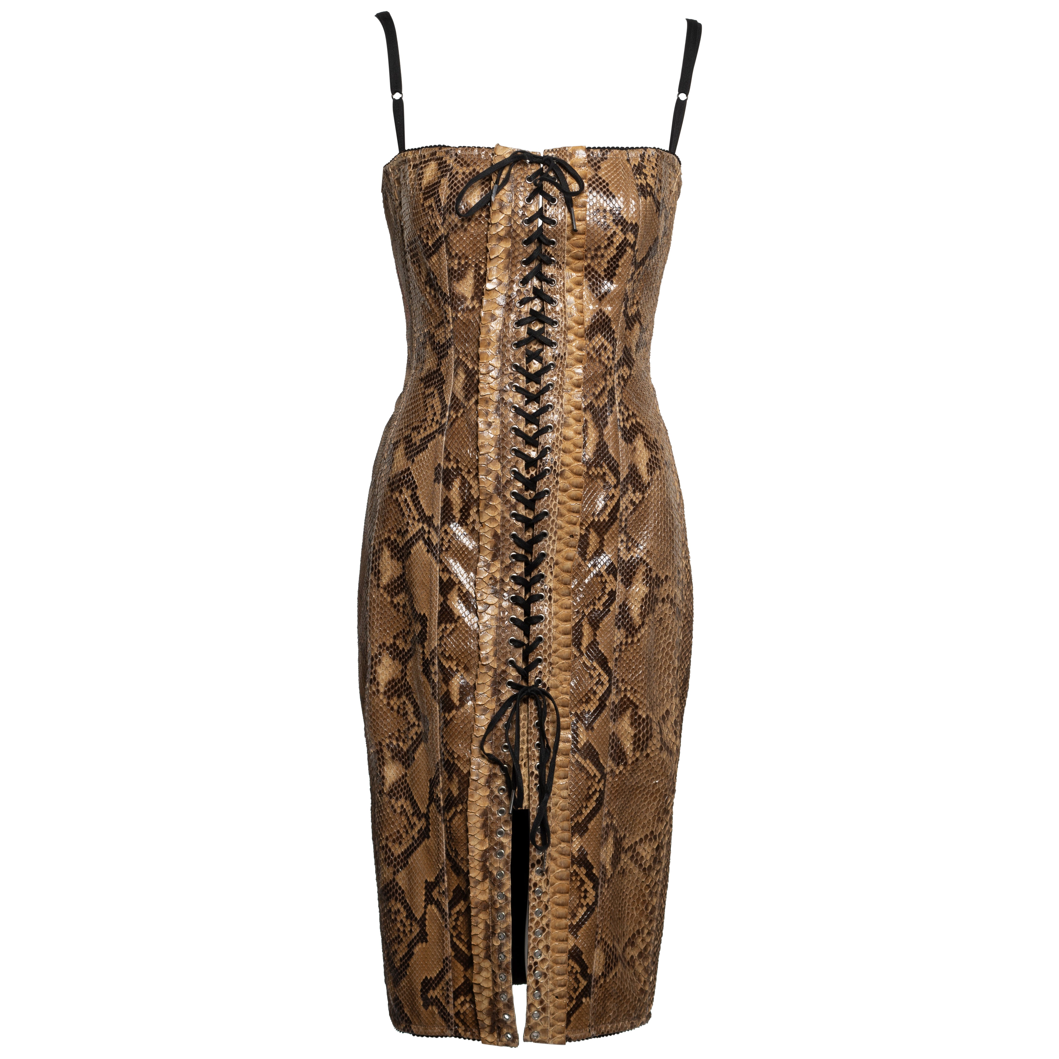 Dolce & Gabbana Python-Spitzen-Korsettkleid, SS 2005