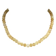 AJD 18 Inch Summer Perfect Golden Lepidolite 8MM Necklace