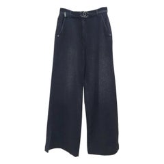 Chanel CC Jeans en coton avec ceinture Sz.40