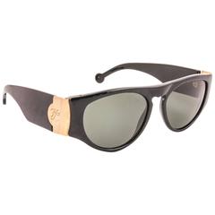 New Vintage Karl Lagerfeld L3606 Black Grey Lens 1990 Germany Sunglasses 6