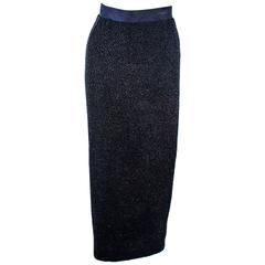 JEAN PAUL GAULTIER Vintage Beaded Full Length Silk Skirt Size 40 2