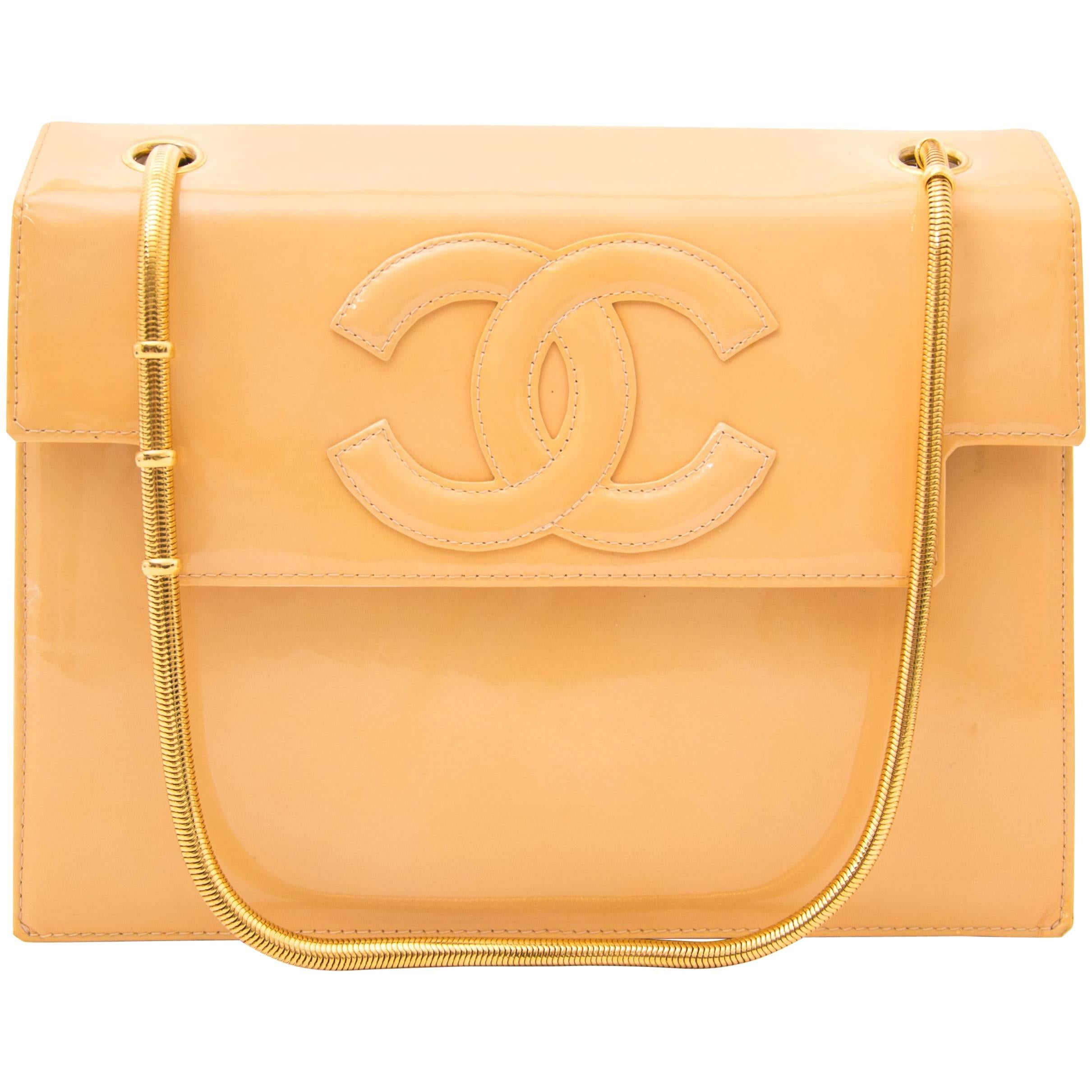 Chanel Moutarde Patent Flap Bag