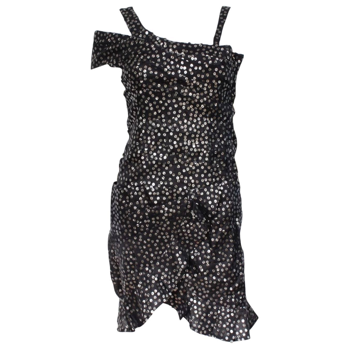 New ISABEL MARANT Black Silk Sequins Becky Dress Size 36 uk 8   For Sale