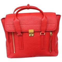 New PHILLIP LIM Red Pashli large satchel handbag 10