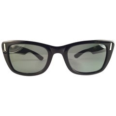 New Ray Ban Bob Dylan 1960's Mid Century Black G15 Lenses B&L USA Sunglasses