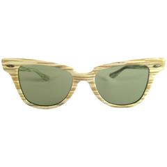 New Ray Ban 1960's Mint Green Mid Century Black G15 Lenses B&L USA Sunglasses 12