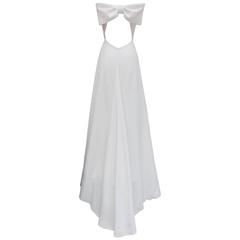 2013 Saint Laurent by Hedi Slimane White Bustier Long Gown
