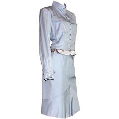 Rare Yves Saint Laurent YSL by Tom Ford 2003 Taupe Skirt Suit 10