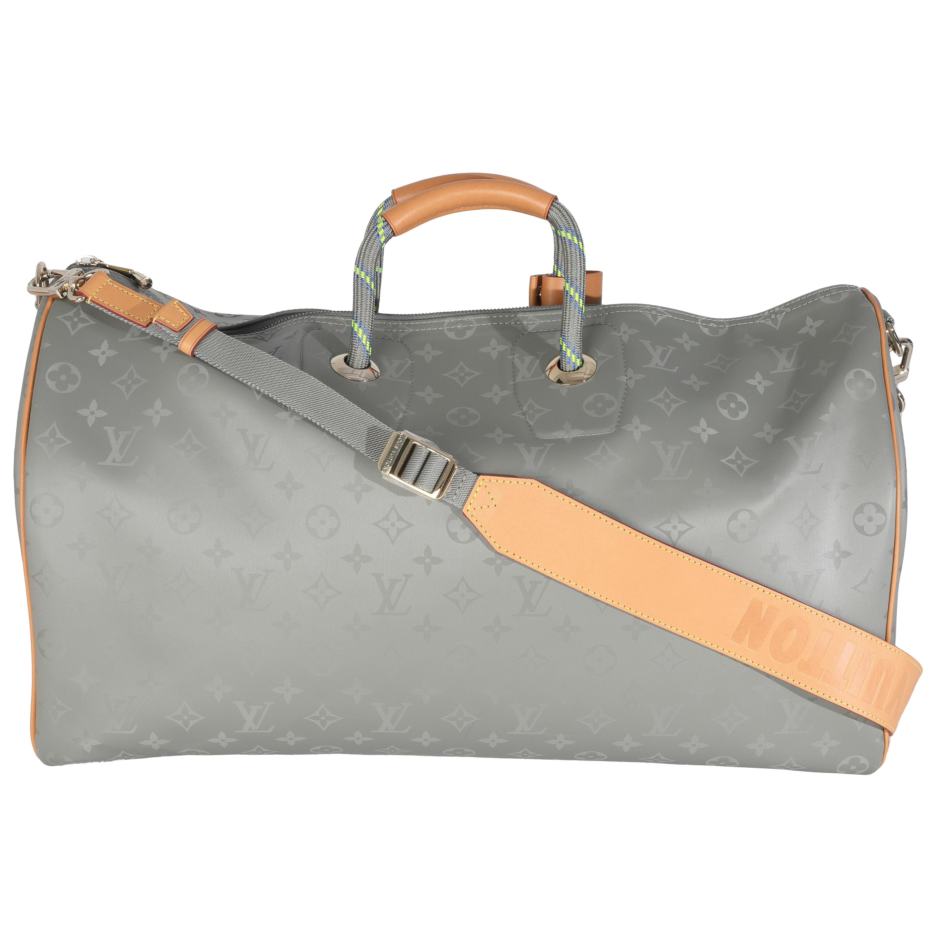 Louis Vuitton Monogram Titanium Keepall Bandouliere 50