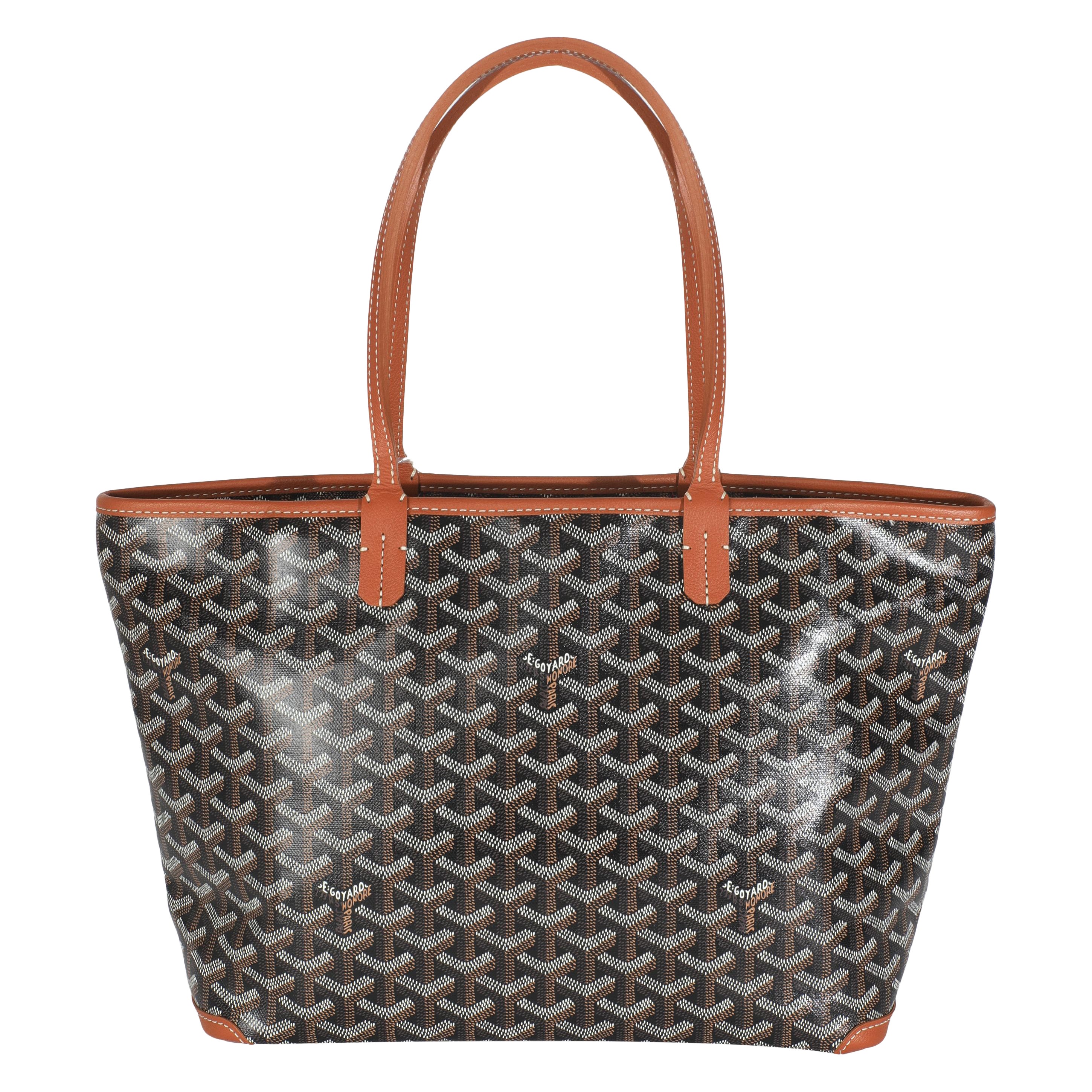 Goyard Gold Schwarz Goyardine Canvas Artois MM